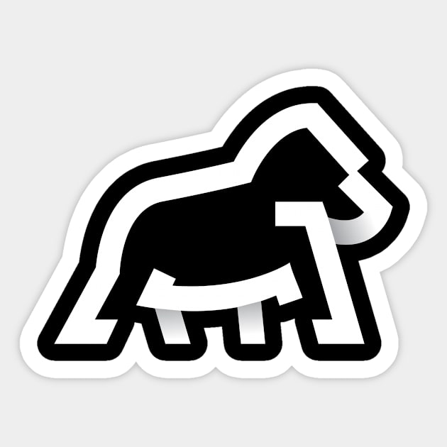 simple gorilla icon Sticker by Aksa Inov